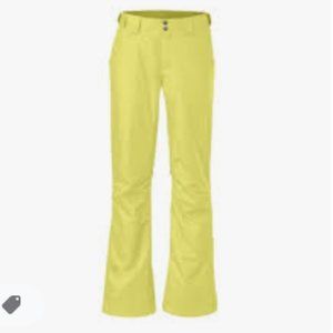 THE NORTH FACE Lime Yellow Ski Snowboarding Pants Water Resistent Medium